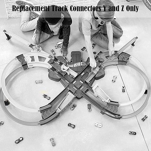 Miniatura 3 de Piezas de repuesto para Hot Wheels Colossal Crash Track Set - GFH87 - Juego de coches fundidos a presión - Conectores de riel de repuesto Y y Z