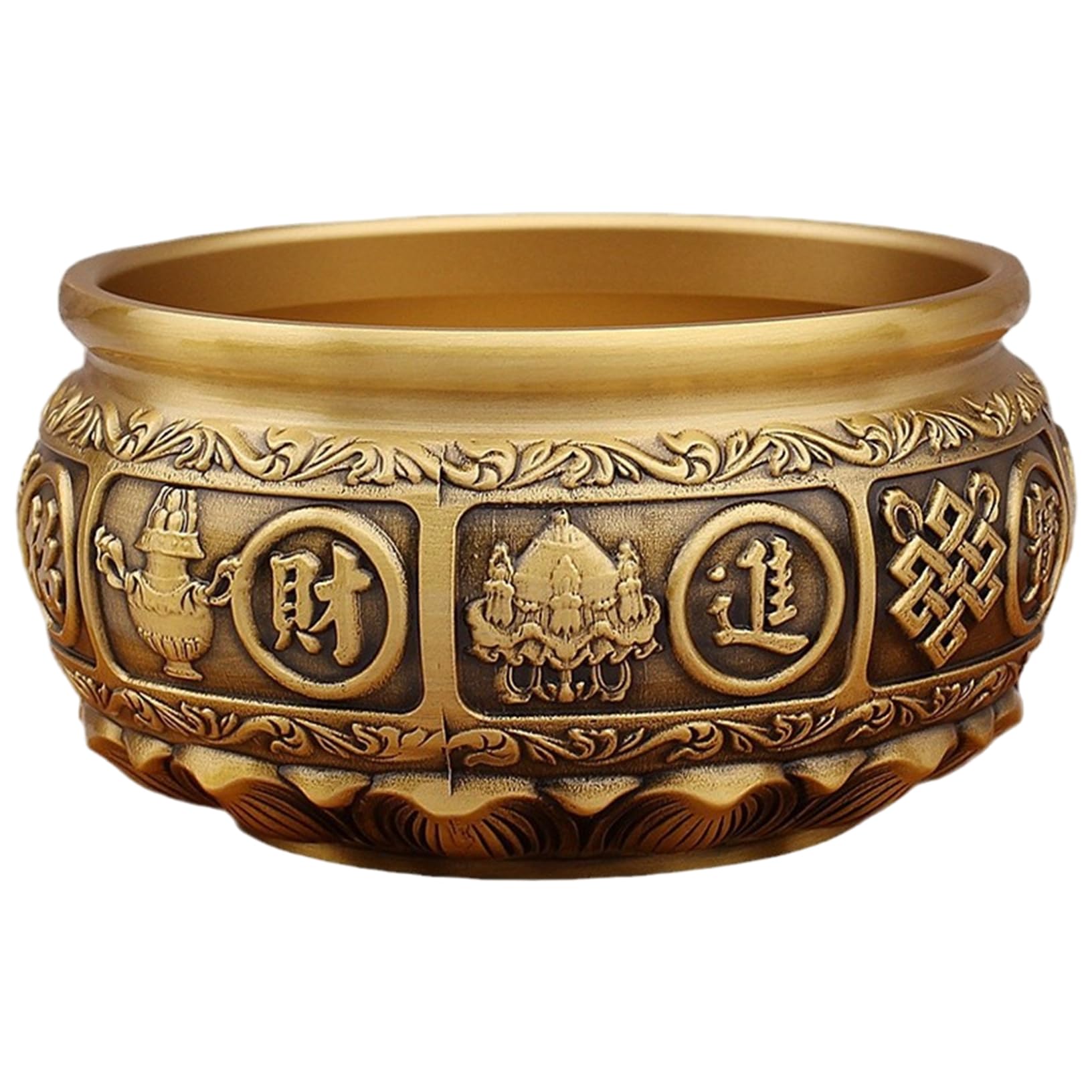 Cuenco de latón Muzrunq para decoración de altar y regalo de inauguración