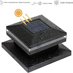 8 Pack Solar Post Lights, Outdoor Fence Post Cap Light Solar Powered Caps for Deck, Patio, Garden Decor, Warm White High Brightness SMD LED Lighting, Lamp Fits for 4x4 or 6x6 Wooden Posts