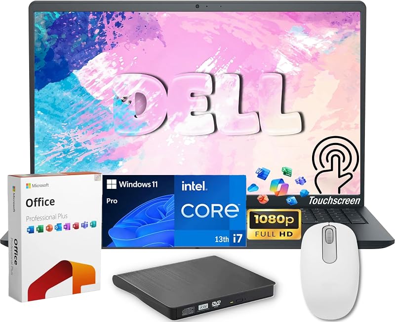 Dell Inspiron 15 FHD Touch Laptop-Intel Core i7 1355U, 24GB DDR5, 1TB SSD