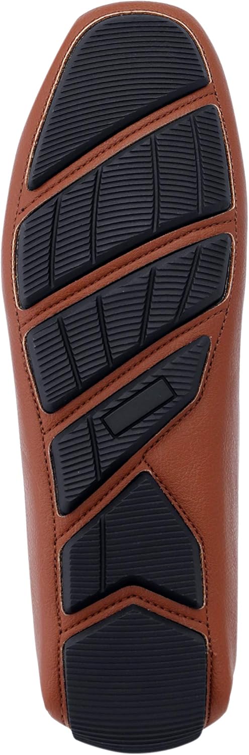 Amali Walken Men's Casual Slip-On Loafers, Driving Moccasin Shoes for Men with Silver Buckle, Available in Plush Microfiber and PU Leather - Image 6