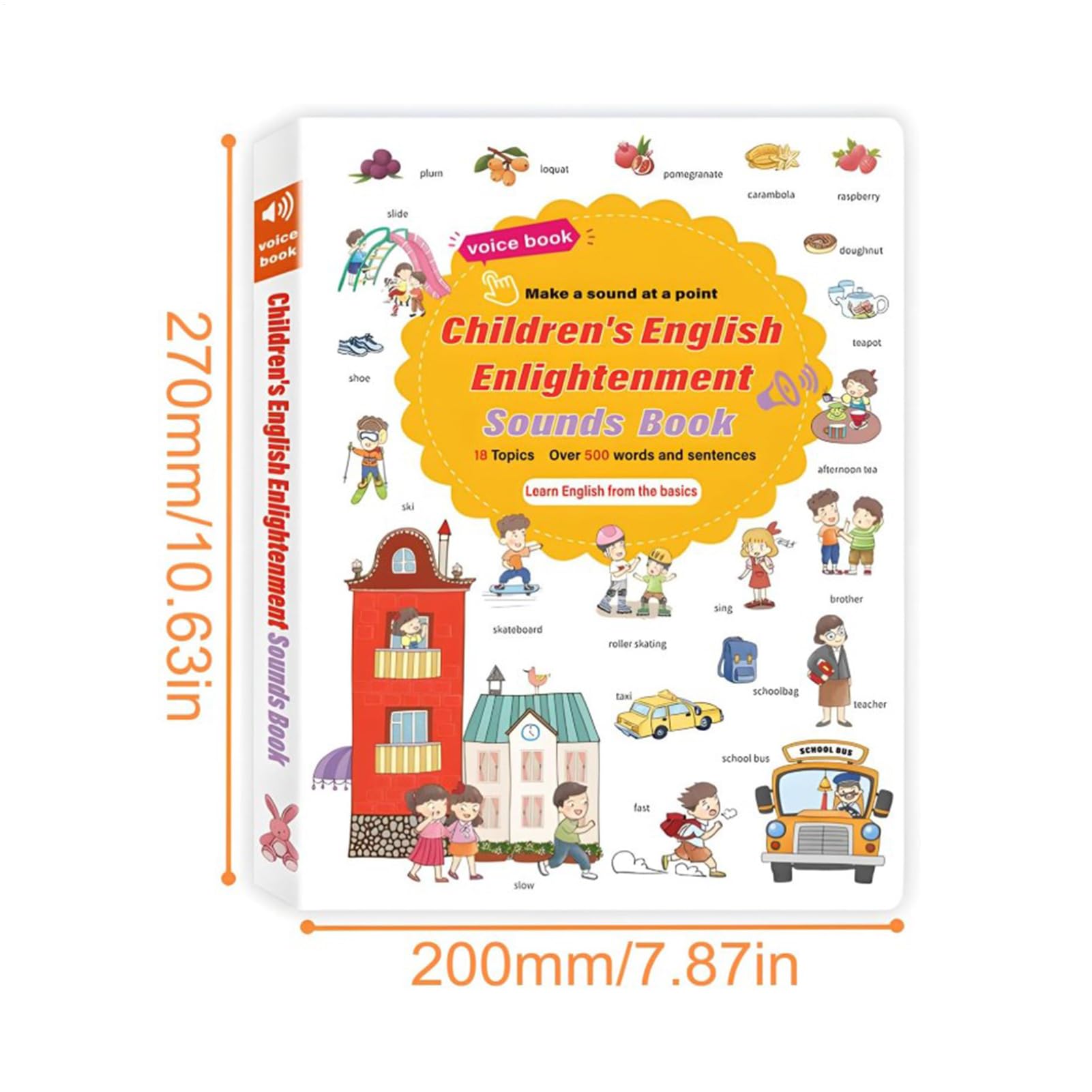 English Talking Book - Educational Reading Game for Preschool | Words Talking Interactive Audio Books with Fun Learning Activities & Engaging Storytelling for Kindergarten Library School Playtime and