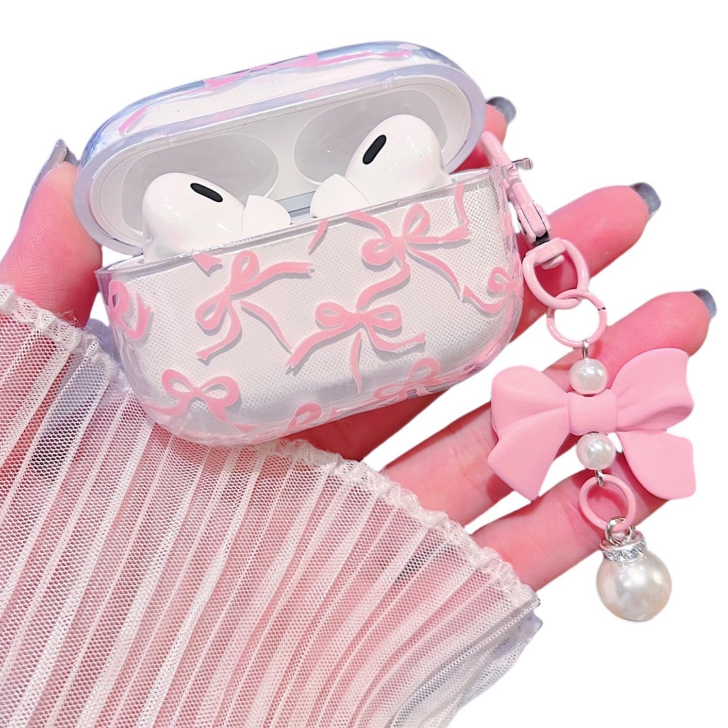 Amazon.com: MINSCOSE Compatible with AirPods Pro 2 Clear Case,Cute