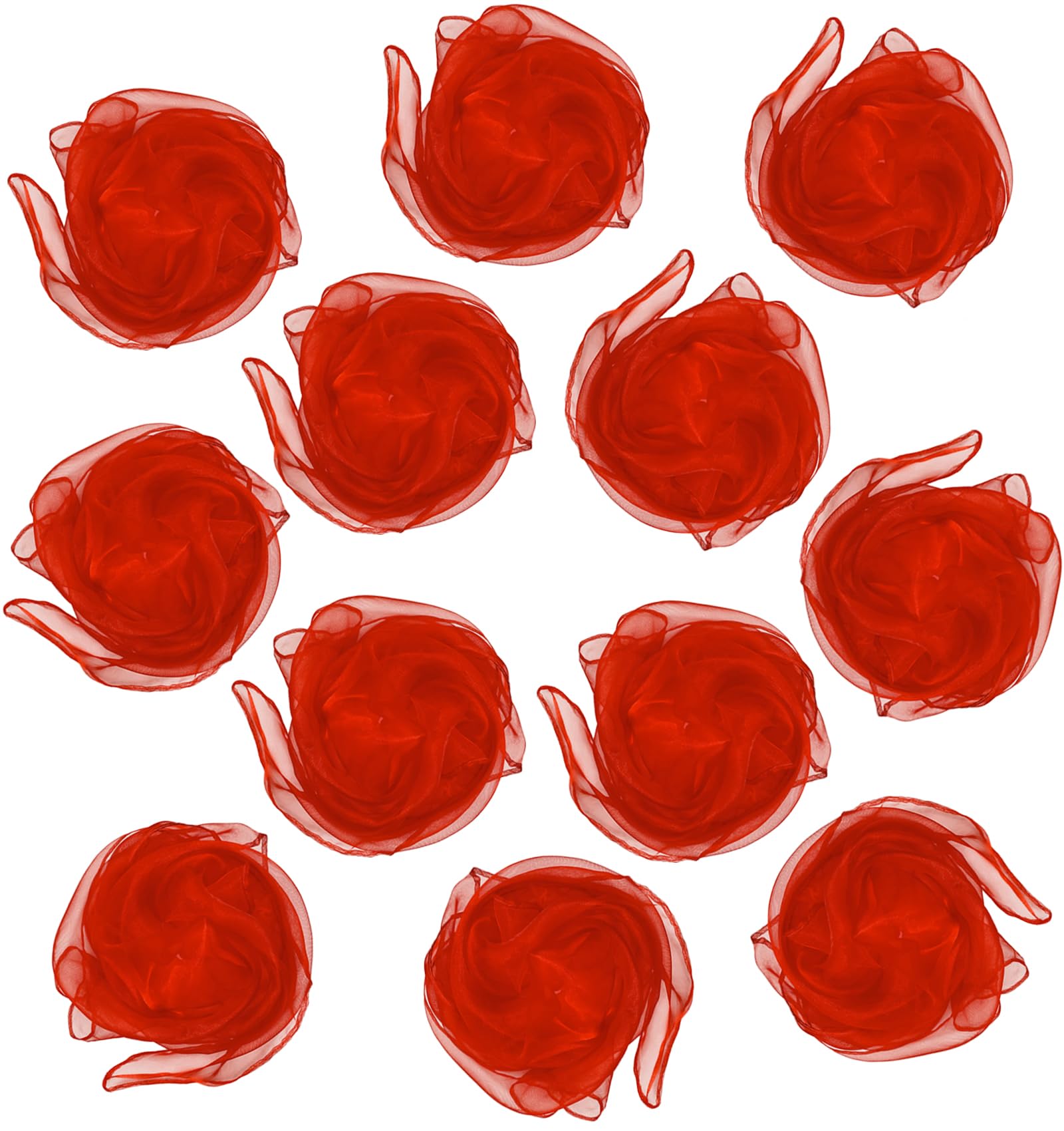 Lolakee Dance Scarves 12 Pcs Juggling Scarves for Kids Play Silk Scarve for Babies Toddlers Children Movement Learning Education Musical Accessories