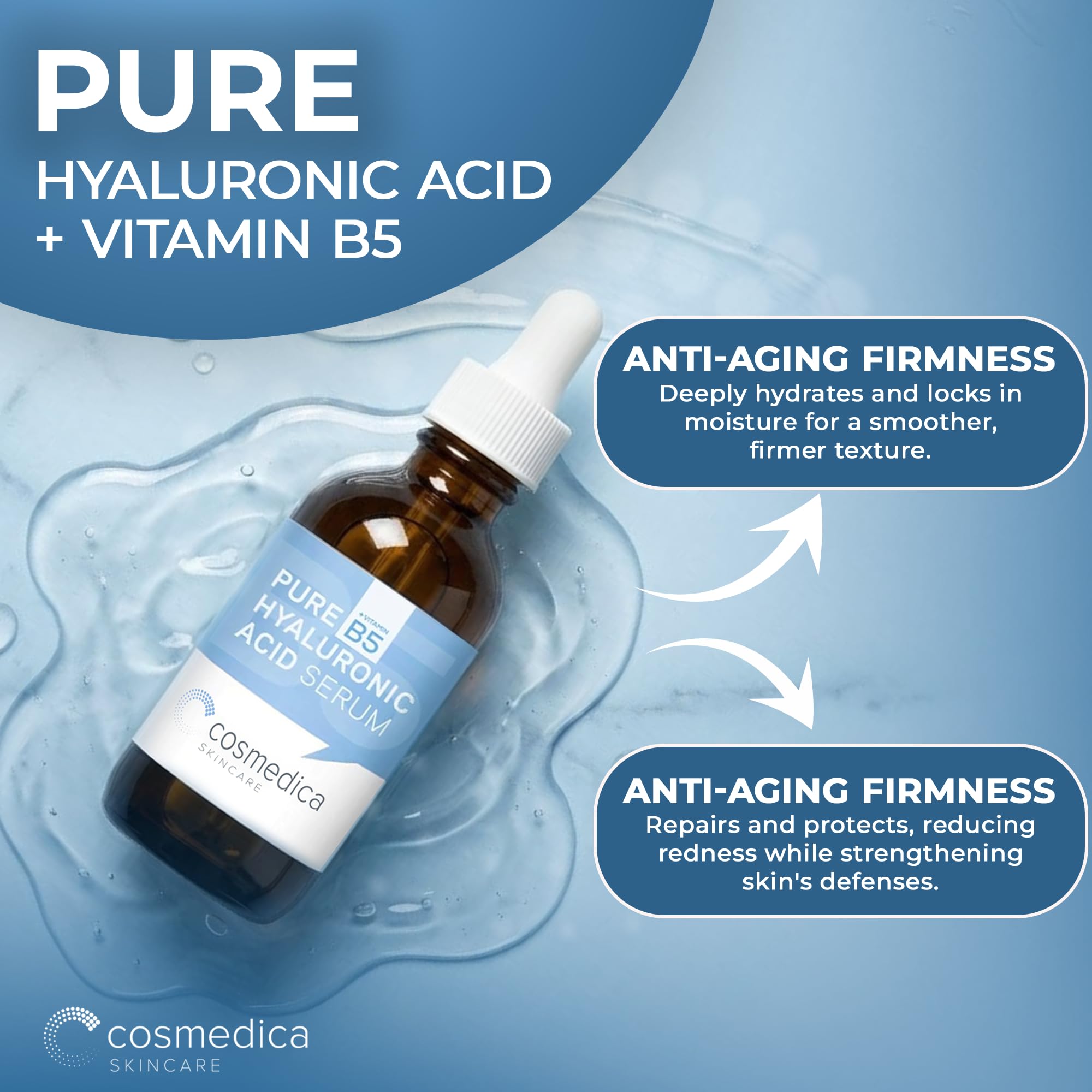 Amazon.com: Cosmedica Hyaluronic Acid Serum with Vitamin B5 for