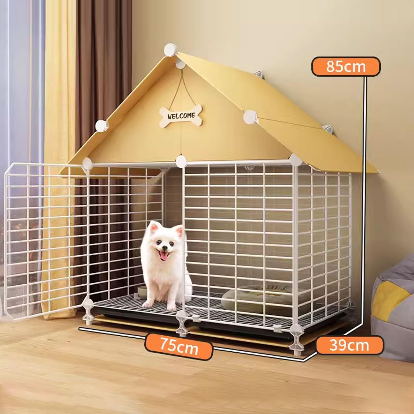 犬用プラスチックケージ ベージュと黒 楽天市場】犬 ペットケージ 810 1段 室内 屋根付き プラケージ