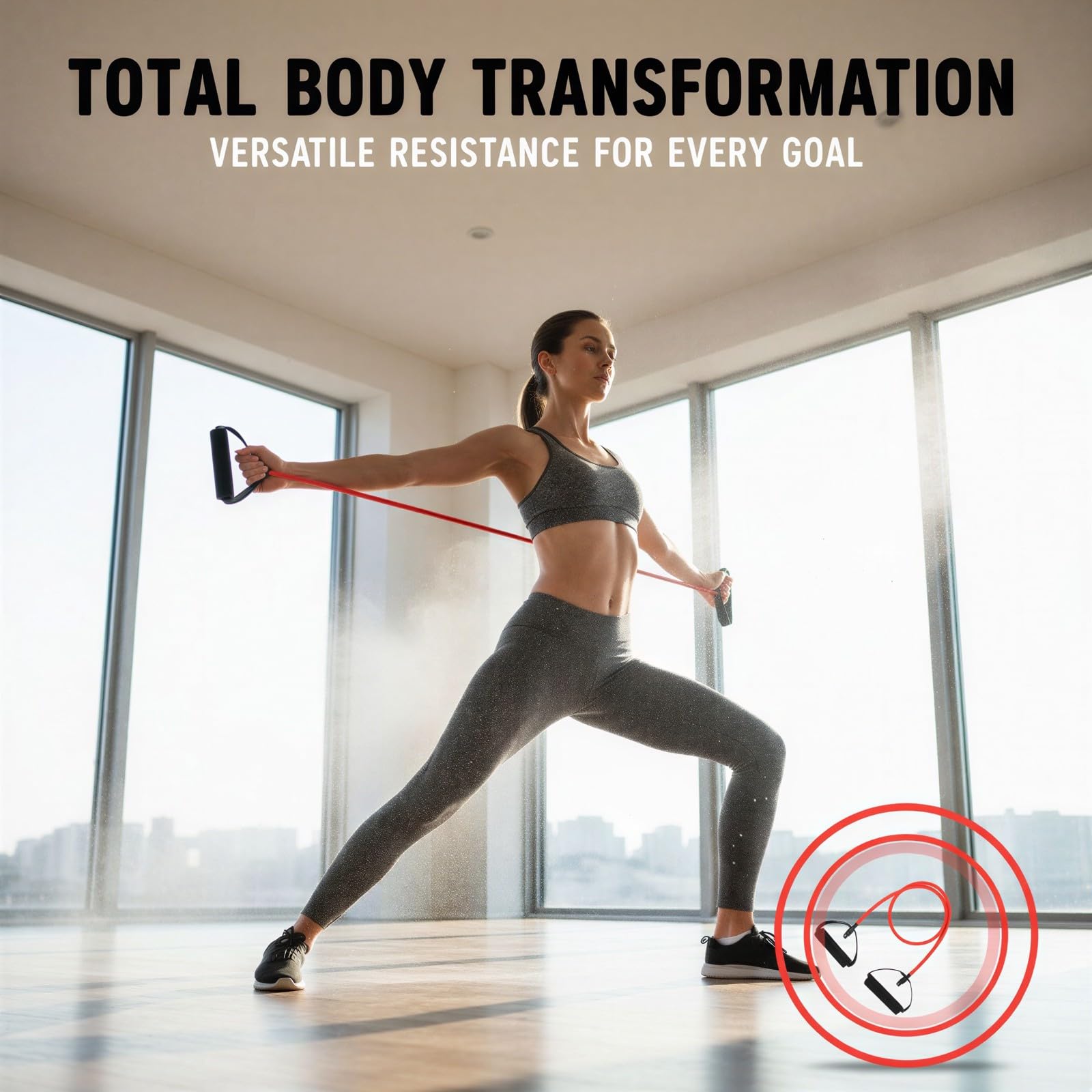 5 STK. Widerstandsbänder mit Griffen, Workout Tube Set 10 bis 30 lbs 4,5 bis 13,6 kg, elastische TPE Trainingsbänder für Home Gym, Fitness und Krafttraining