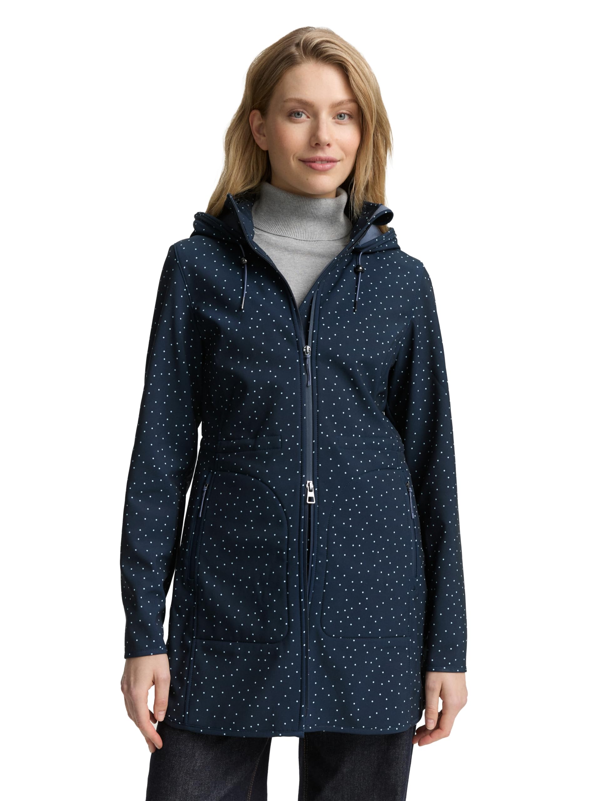 TOM TAILOR Damen Softshell Mantel mit Kapuze