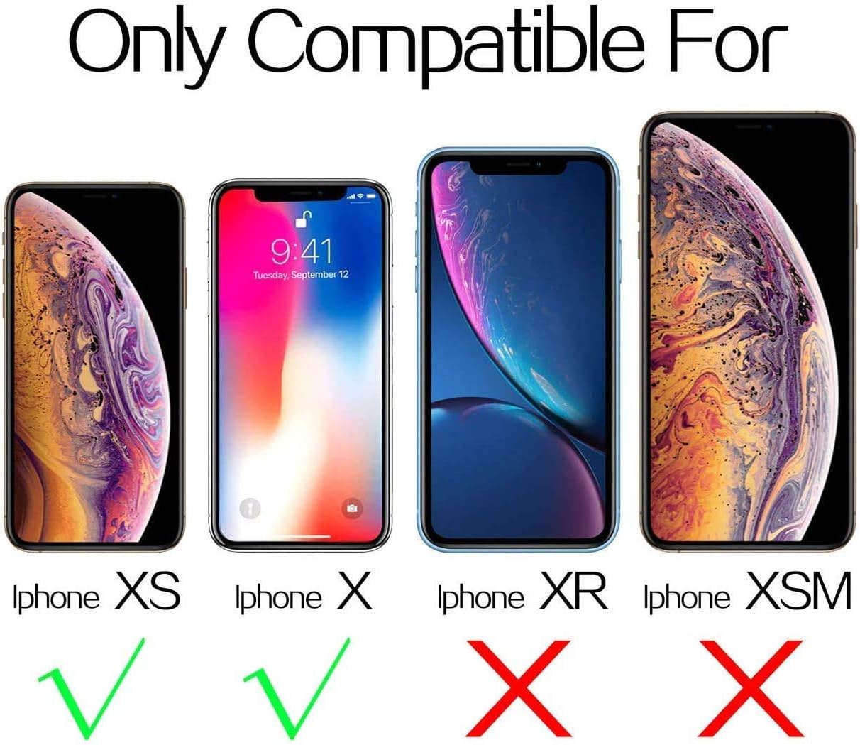 LeYi Compatible for iPhone 10 Case, iPhone X Case with Tempered Glass Screen Protector [2Pack] for Women Men, [Military-Grade] Phone Case with Ring Kickstand for iPhone X/Xs/10, Blue
