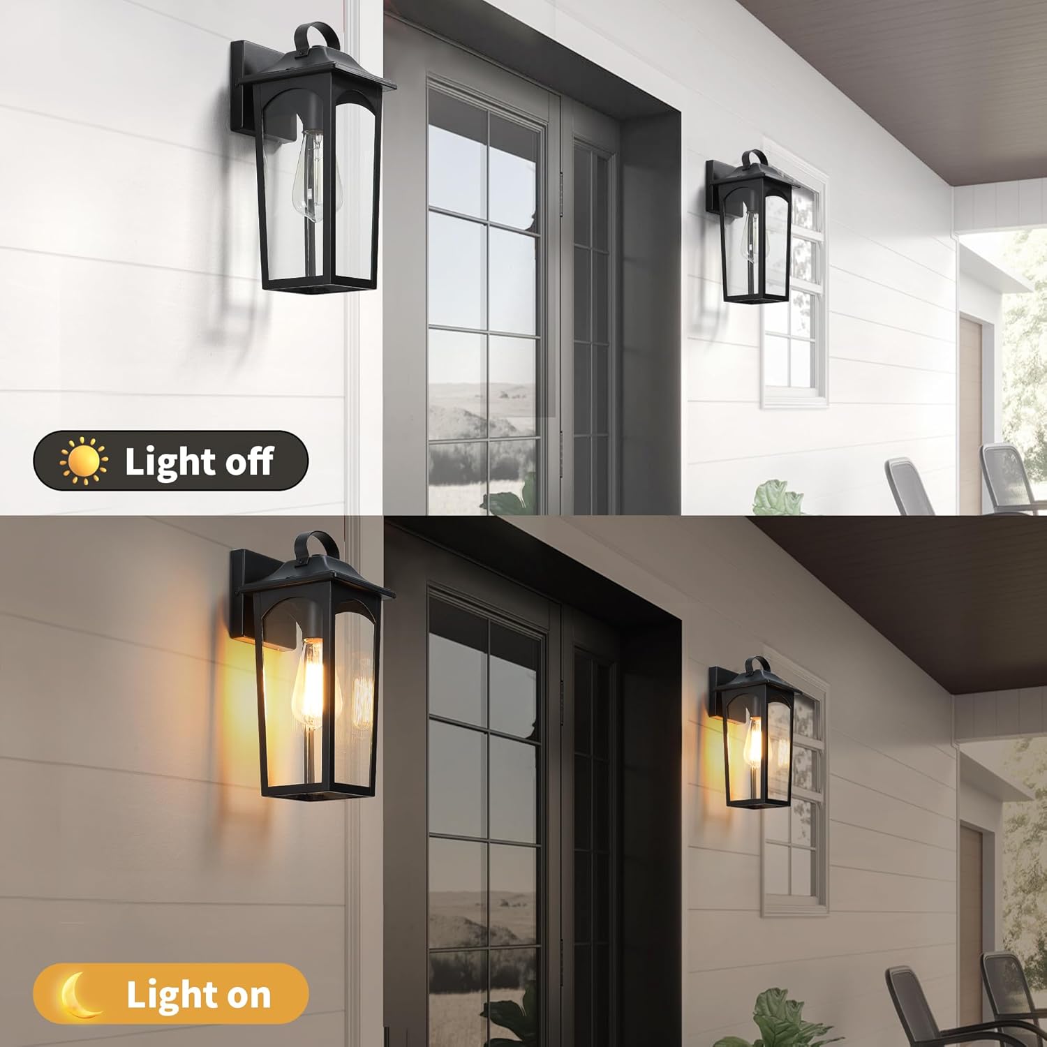 12" Outdoor Pendant Light and 14" Exterior Wall Light