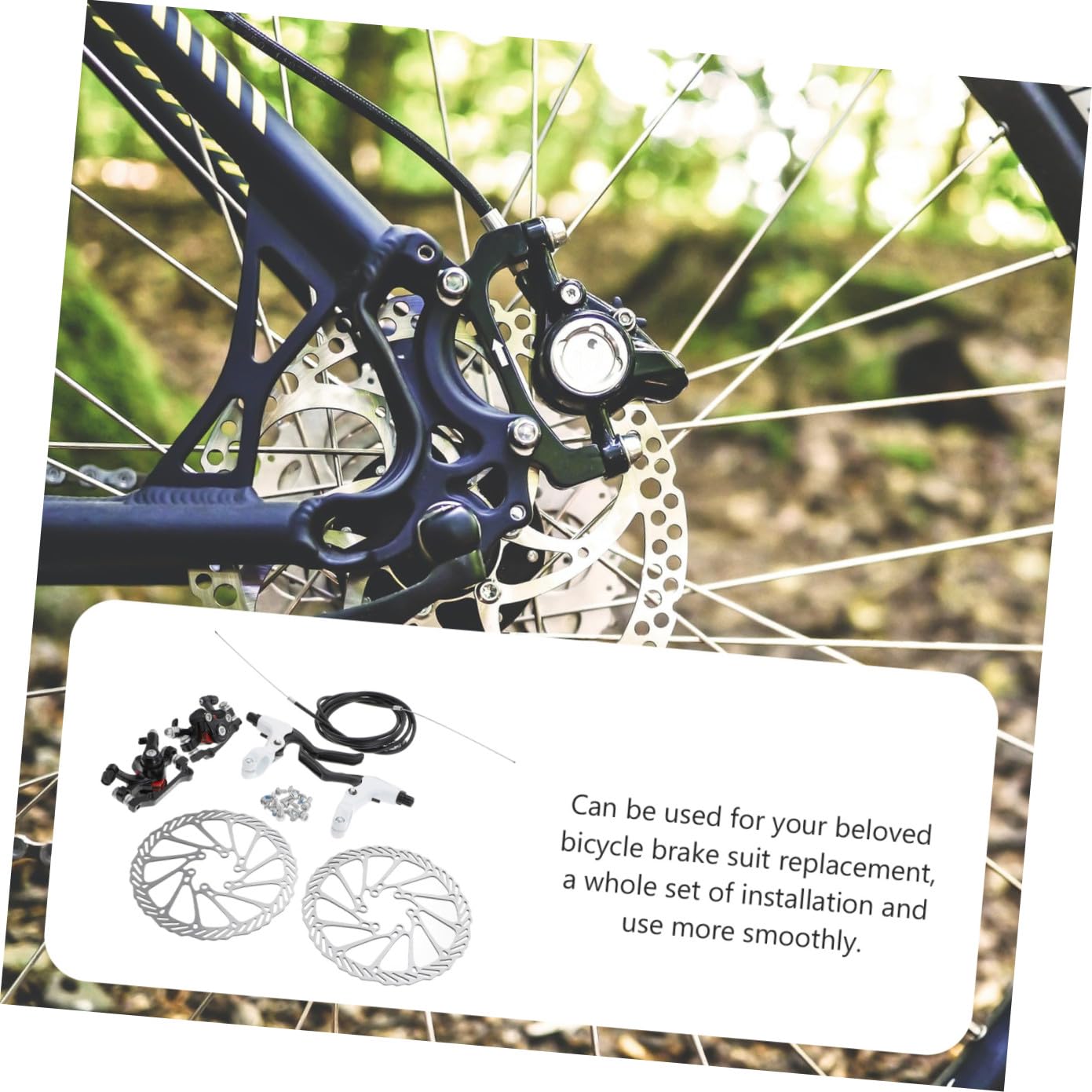 SUPVOX Freno a Disco Freni a Disco Meccanici Freno Bici Freni Bici Freni a Disco rotori Freni a Disco per Mountain Bike da Strada Freni a Disco Leggeri plastica Black