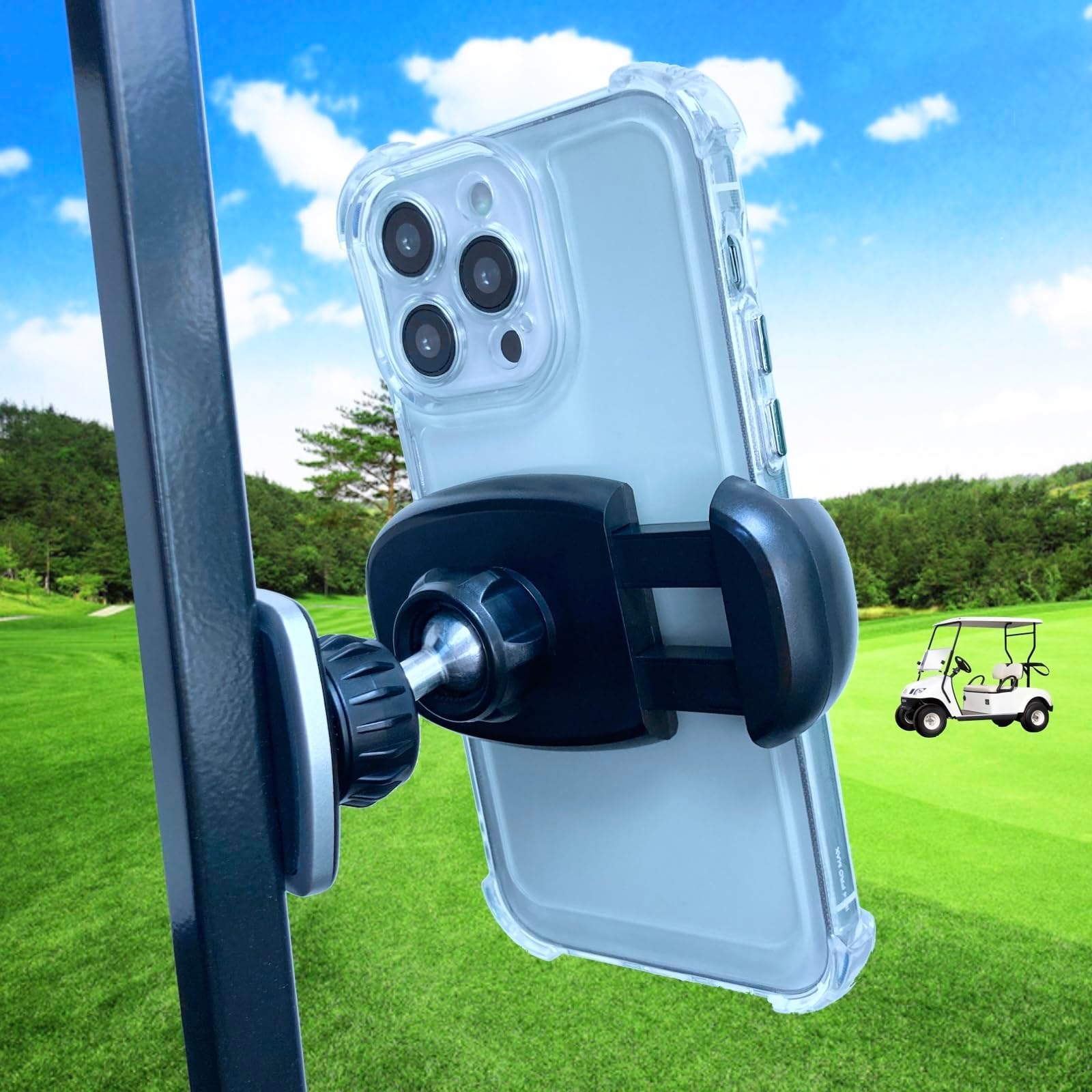 Compact Quick Fix Golf Trolley Phone Mount Adjustable Cradle for Samsung Galaxy S20 (sku 51750)