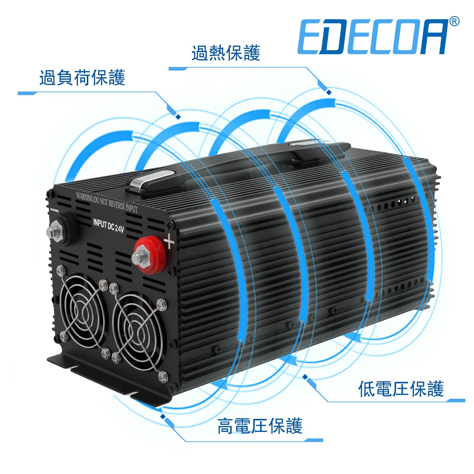 Amazon.co.jp: インバーター 24V 正弦波 1500W DC 24V を100V 110V AC