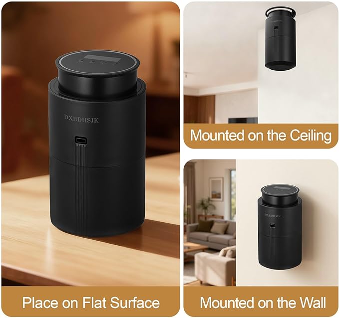 Difusor de Aromas Eléctrico Bluetooth Sin Agua 400ml Negro miniatura 7