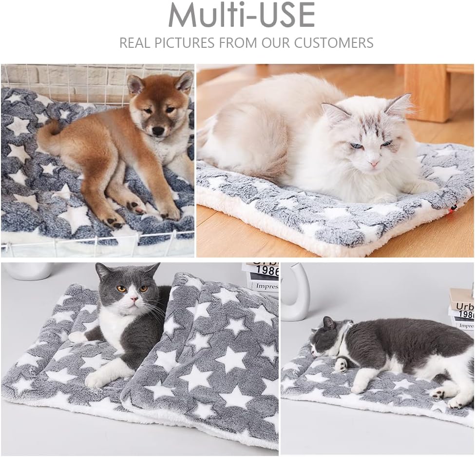 pawstrip Dog Bed Mat Puppy Crate Pad Cat Kennel Cozy Flat Fluffy Sleeping Mat Washable Warmer for Winter Anti-Anxiety Outdoor Beds for Small Medium Large Dogs (3XL 35.8 x 27.6, Gray)