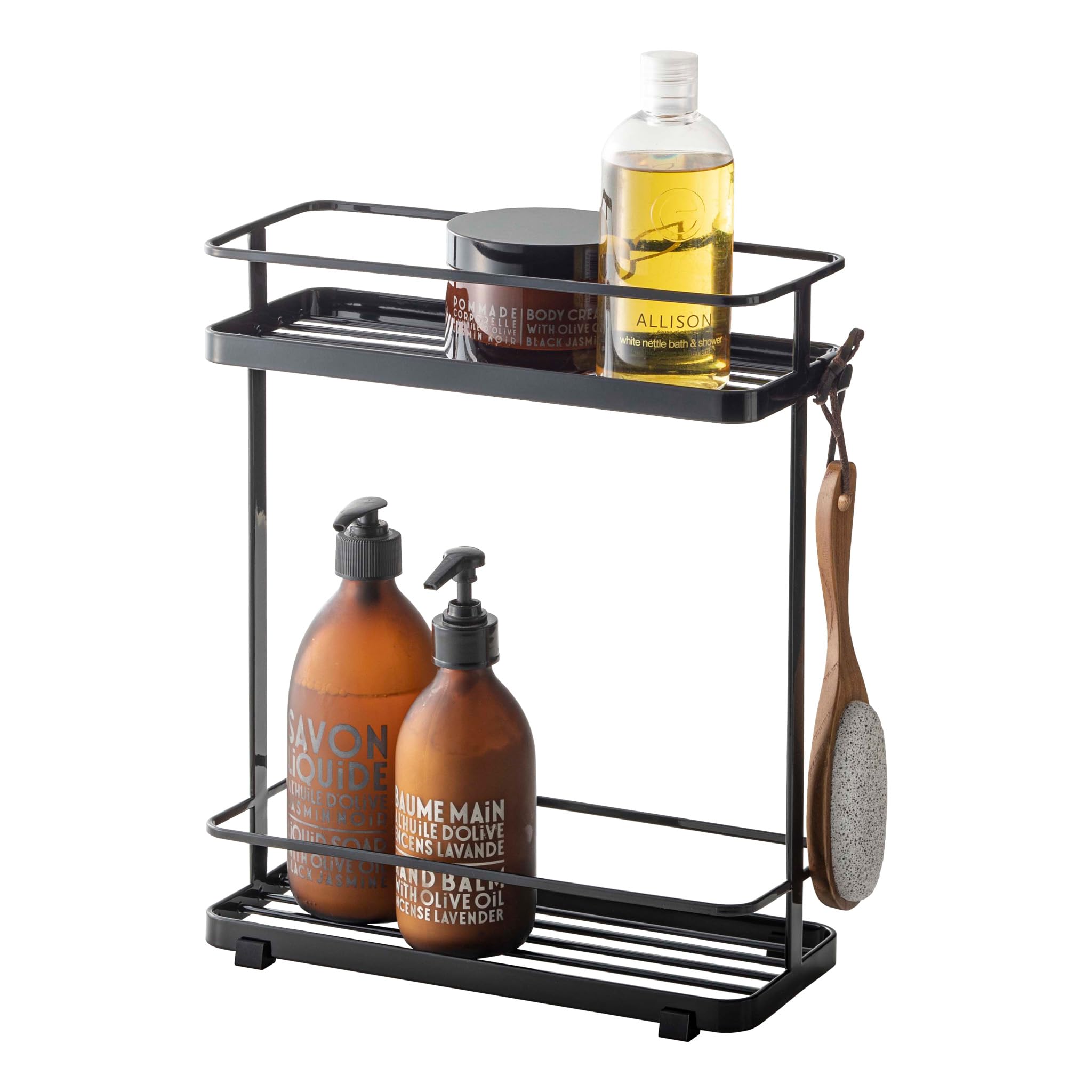 YAMAZAKI 6791 TOWER Dispenser Rack, black, Steel, 28 x 12 x 33.5 cm