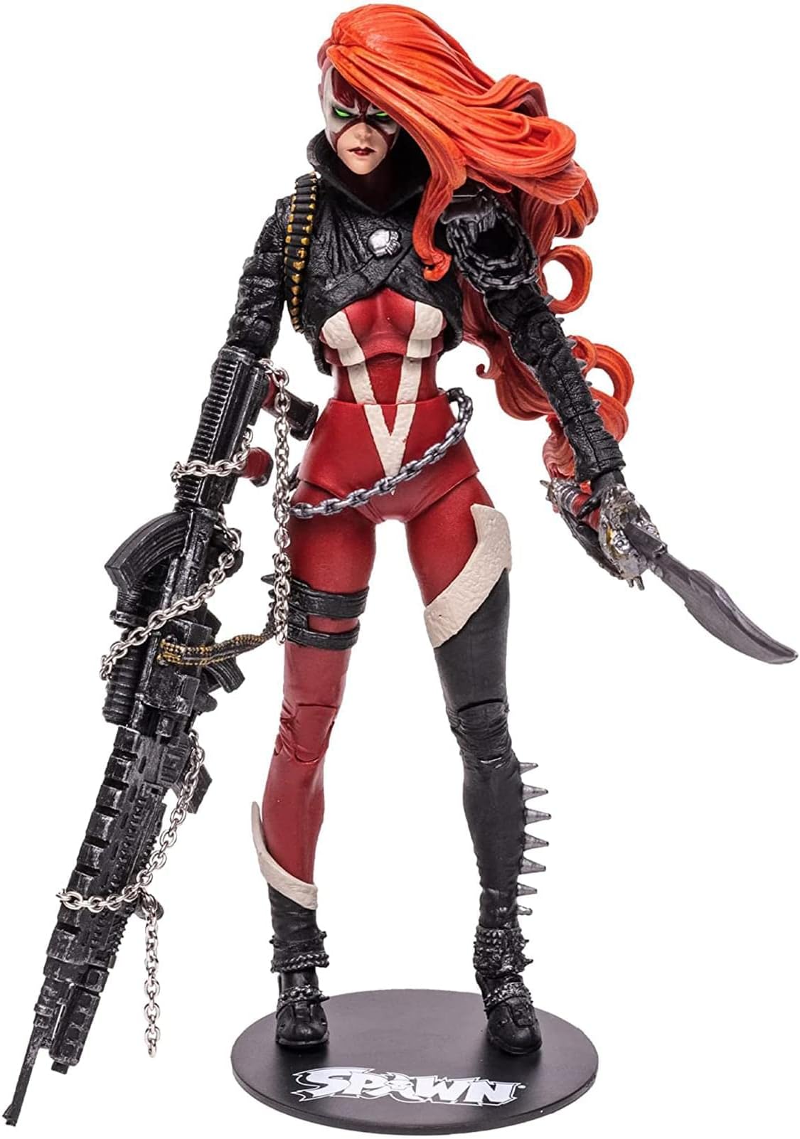 McFarlane Toys, Spawn Comic 7-inch Deluxe She Spawn Action Figure with 22 Moving Parts, Collectible Figure with Accessories and Collectors Stand Base – Ages 12+