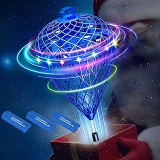3-Battery Upgraded Flying Orb Ball: Motion-Controlled Hover Spinner with 3D Flips & LED Lights