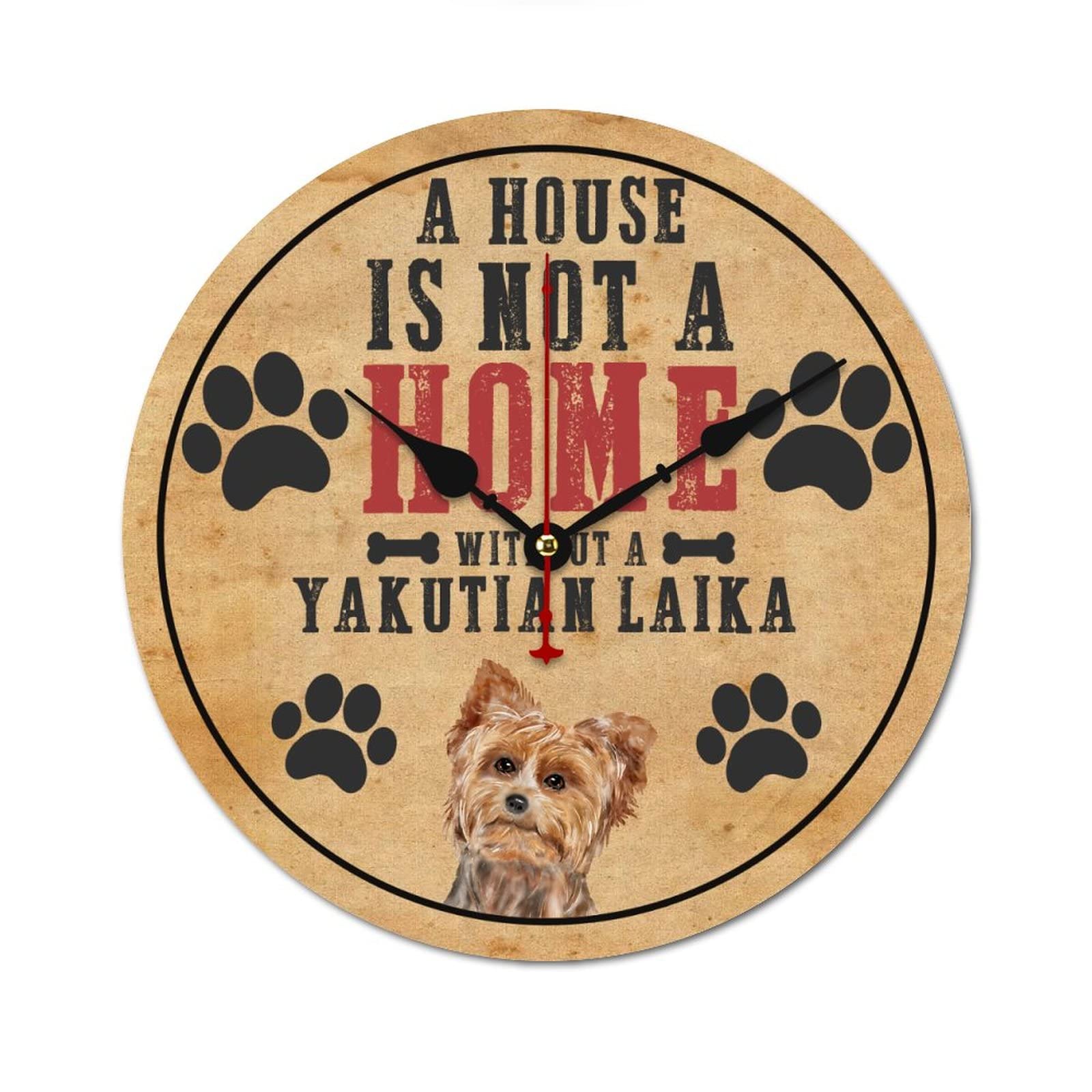 Horloge à quartz Yorkshire Terrier pour rompre la monotonie de vos murs blancs