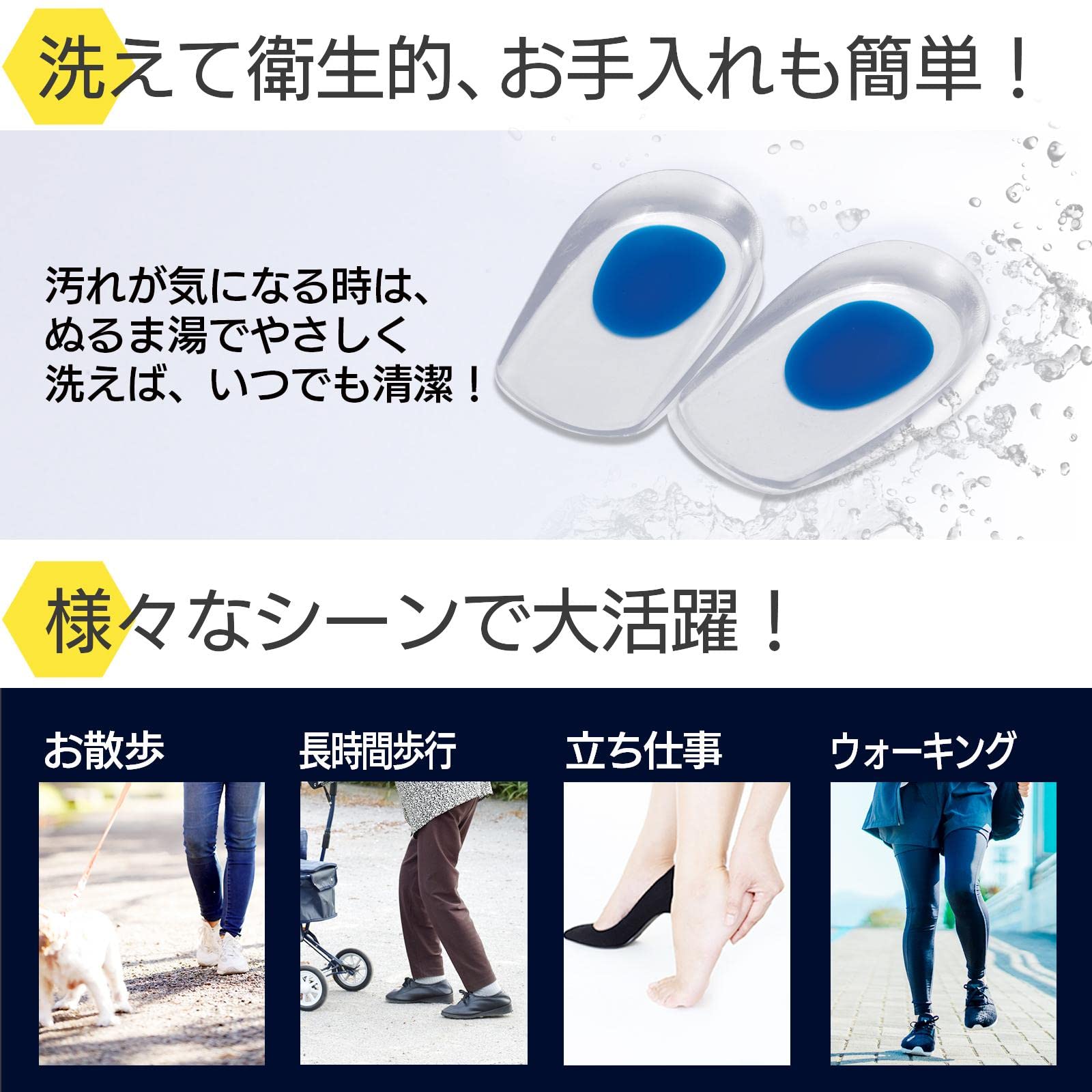 Amazon.co.jp: コモライフ かかと用やわらかインソール 2枚組 【適応