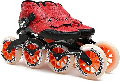 GXDHOME Patines de velocidad en línea profesionales, patines de fibra de carbono para niños, patinaje en interiores y exteriores, 4 ruedas, patines