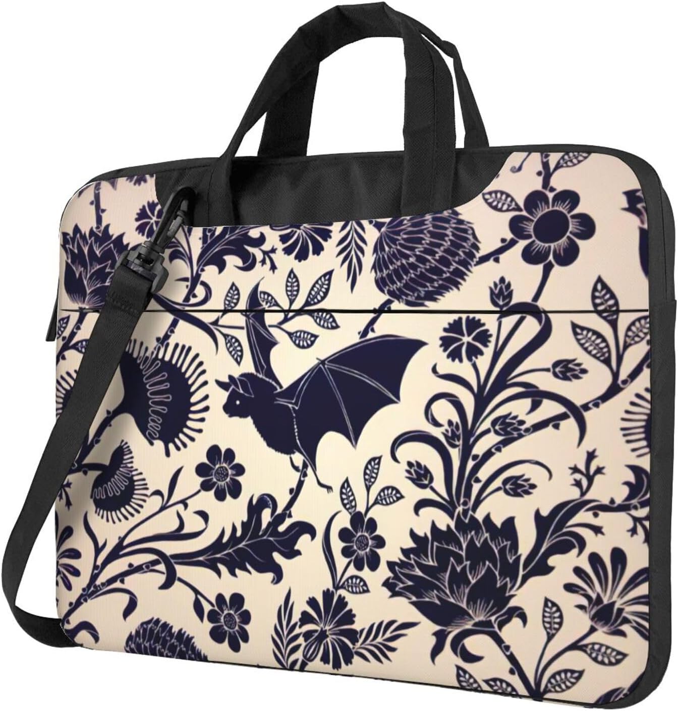 Bat Print Print Laptop Shoulder Bag Messenger Bag Notebook with Accessories Pocket 13/14/15.6 inch