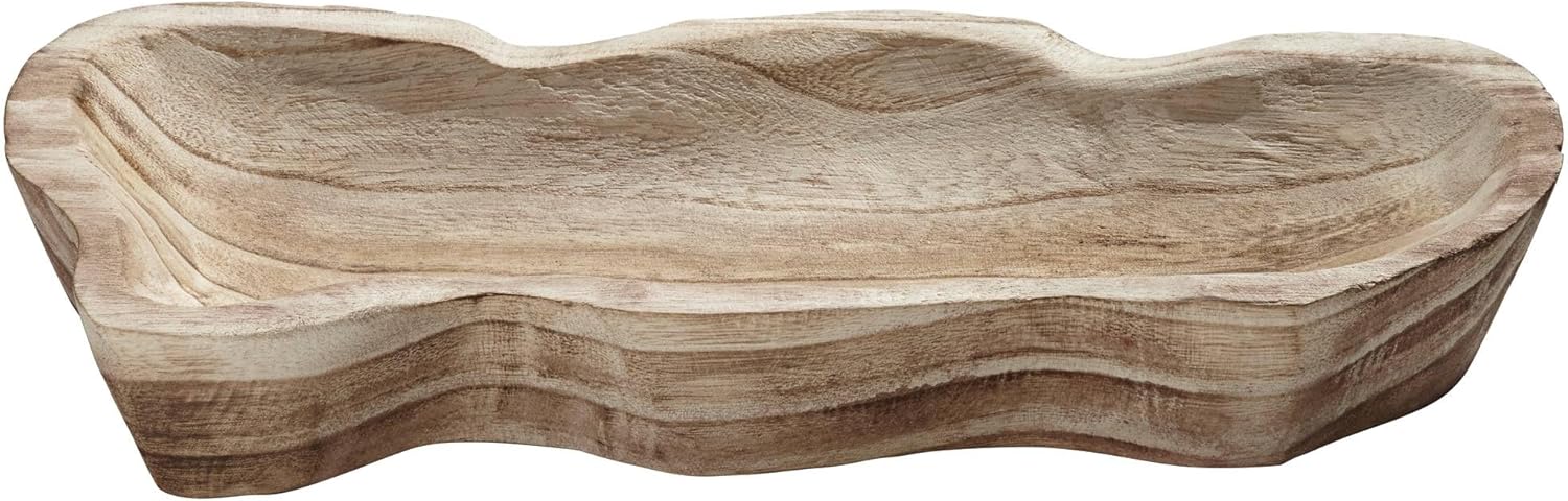Bolinas 14 3/4" Wide Matte Burlywood Cottage Core Decorative Tray - Dahlia Studios