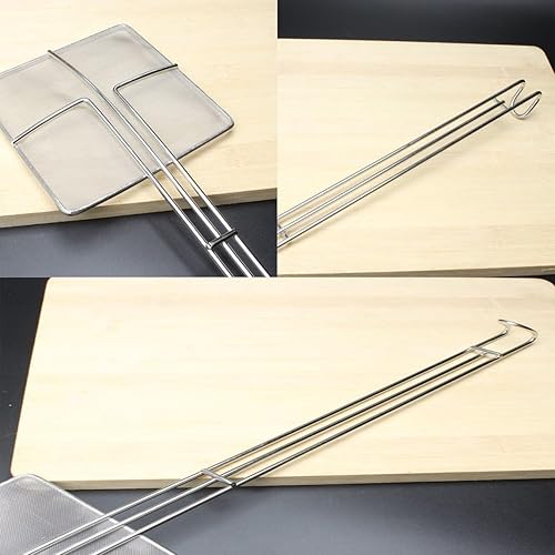 Miniatura 4 de 2 piezas de freidora cuchara espumadera cocina araña freidora espumadera colador para cocinar cuchara coladora profunda cucharón aceite mango largo