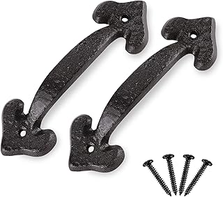 Barn Door Handle,Sliding Door Hardware,Gate Door Handle Set, Door Pull, Pull Handle for Sliding Barn Door Gate Cabinet Closet Drawer Garage Shed (Matte Black 7 inch (2pcs)
