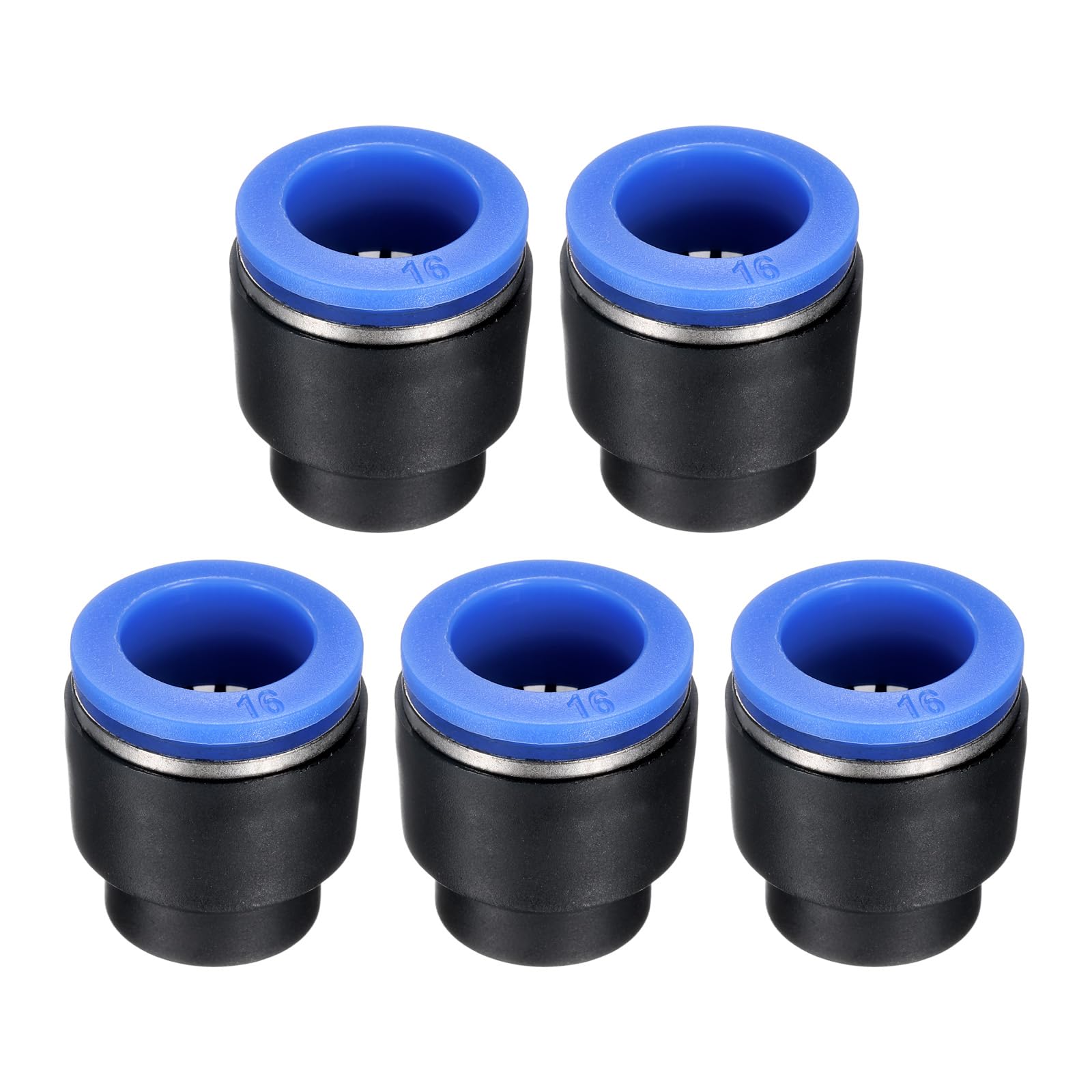 sourcing map Lot de 5 bouchons d'obturation pneumatiques étanches pour systèmes à air comprimé 16 mm