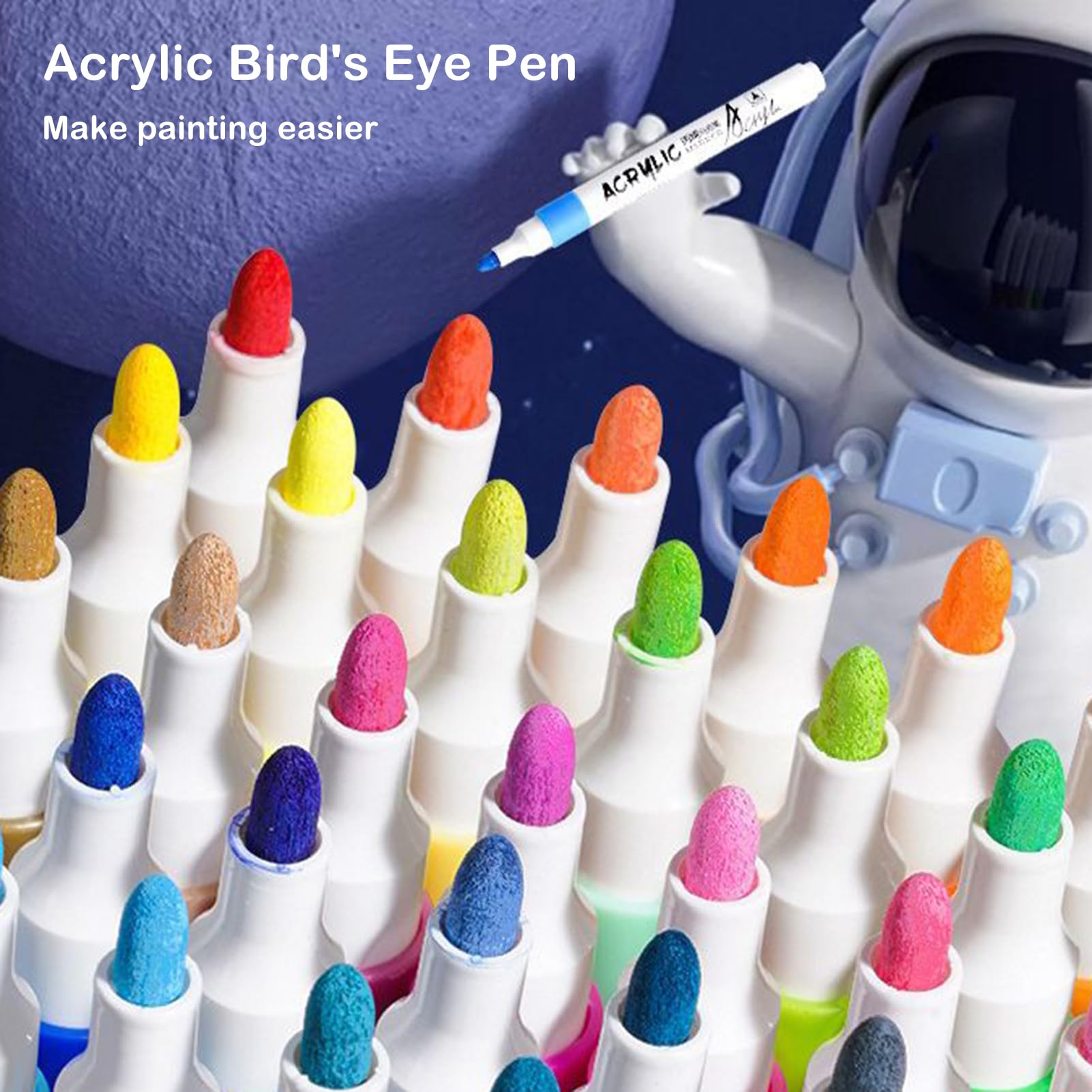 Acryl-Marker-Set mit 120 Farben, Acrylmarker mit feiner Spitze, Farbe auf Wasserbasis, permanentes wasserfestes Kunstbedarf-Set mit lebendigen Farben, ideal für Stein