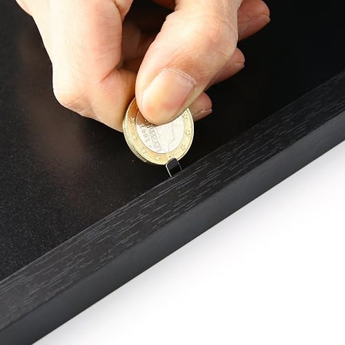 Miniatura 9 de marco de fotos de 10x12 pulgadas, exhibe fotos de 10 x 12 sin paspartú, marco de madera para pared, montaje en pared, negro