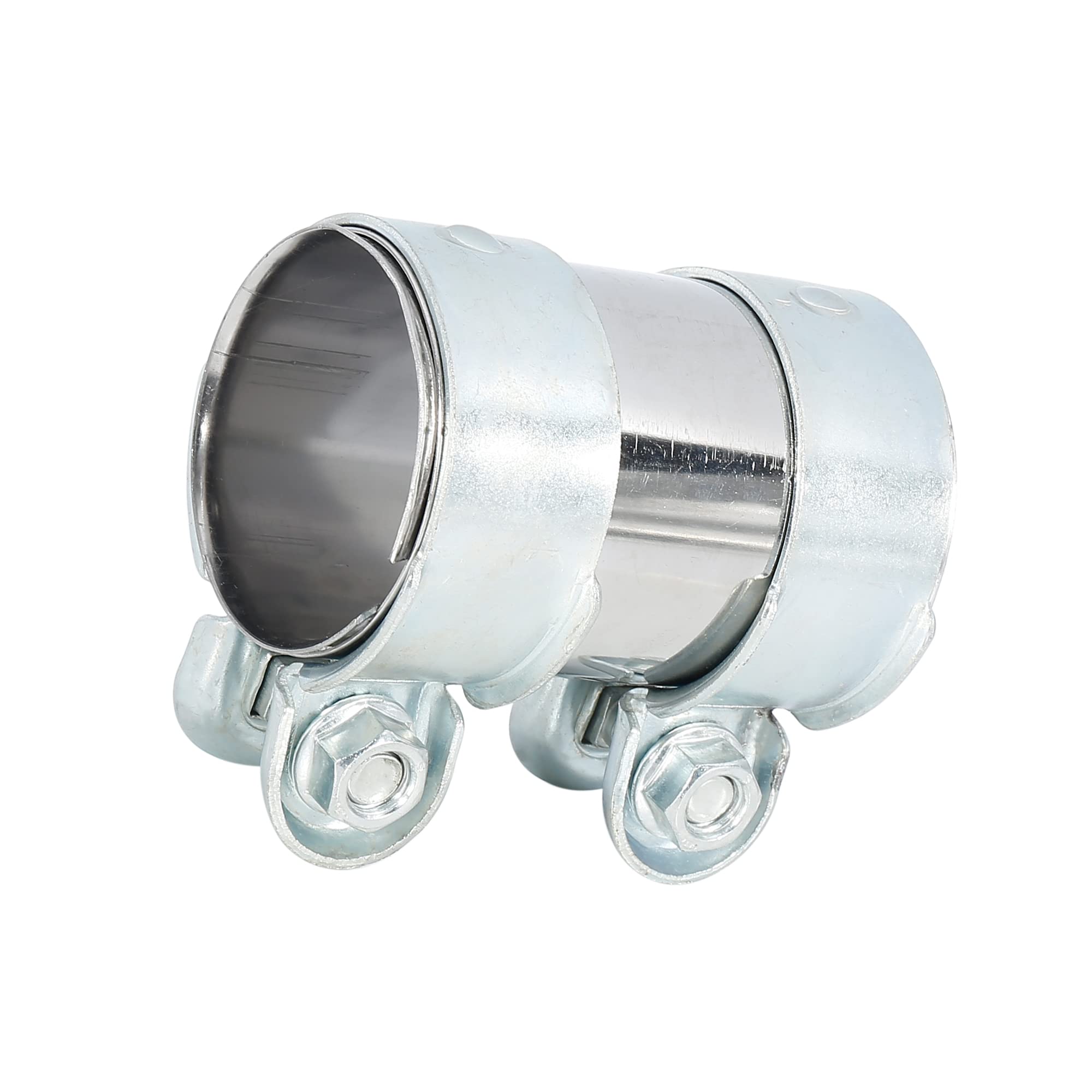 Motoforti Exhaust Pipe Sleeve Connector Clamp Coupler,for Audi A5 2010-2014,Stainless Steel,silver Tone
