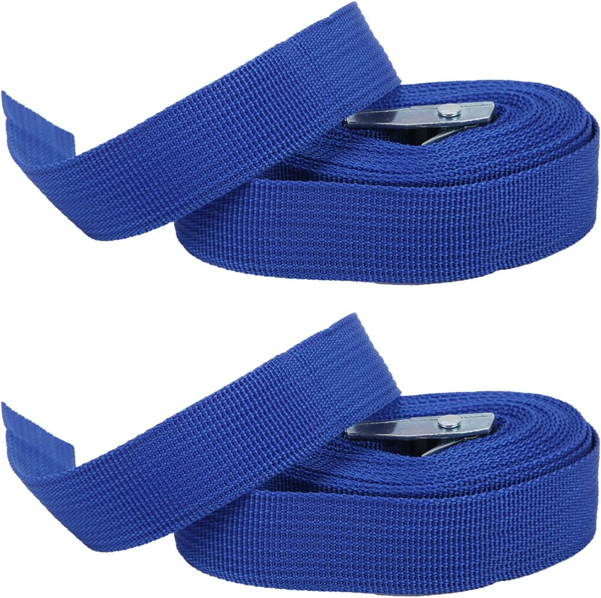 Zinc Alloy Ratchet Tie Down Straps Heavy Duty Lashing Straps Cargo Tie Downs for Luggage Blue (hm/13.1ft)