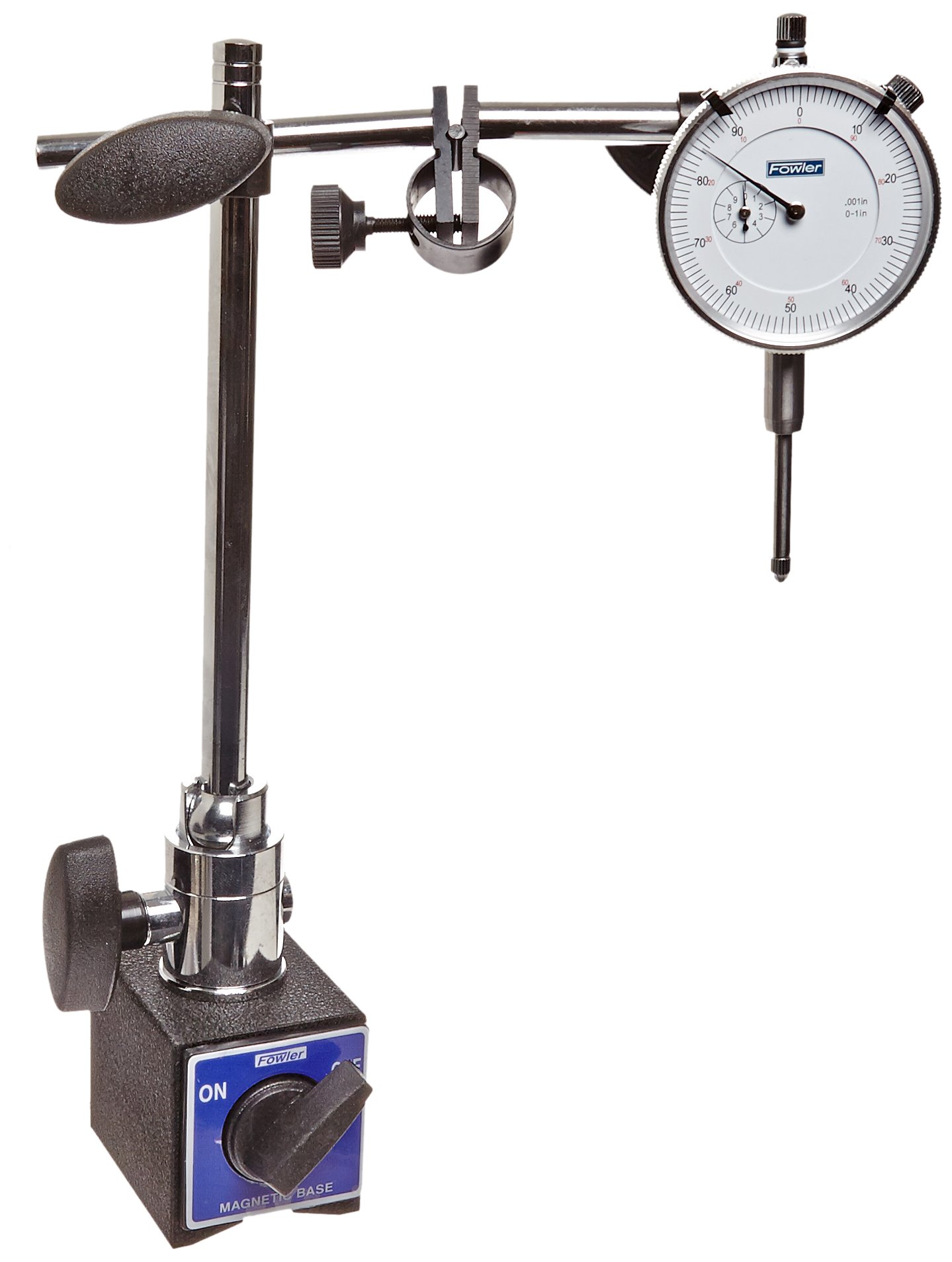 Fowler 52 – 585 – 150 articulado Mag Base y indicador Combo, (. Pull, 0.001 "lectura, 1" viaje