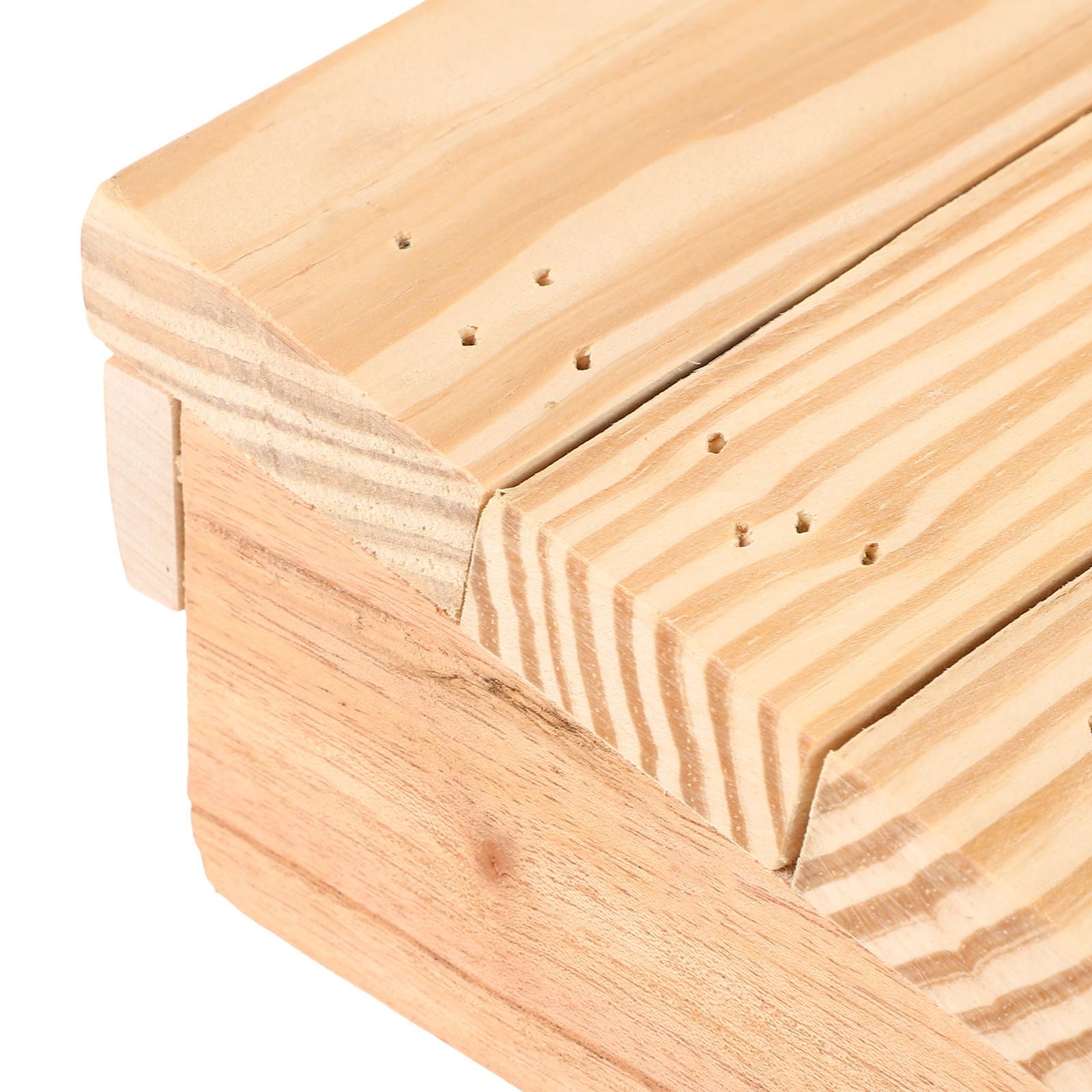 Rampa de Madera para Sillas de Ruedas Superficie Lisa y Ranurada, Portátil para Uso en Casa y Trabajo, Color Beige Natural