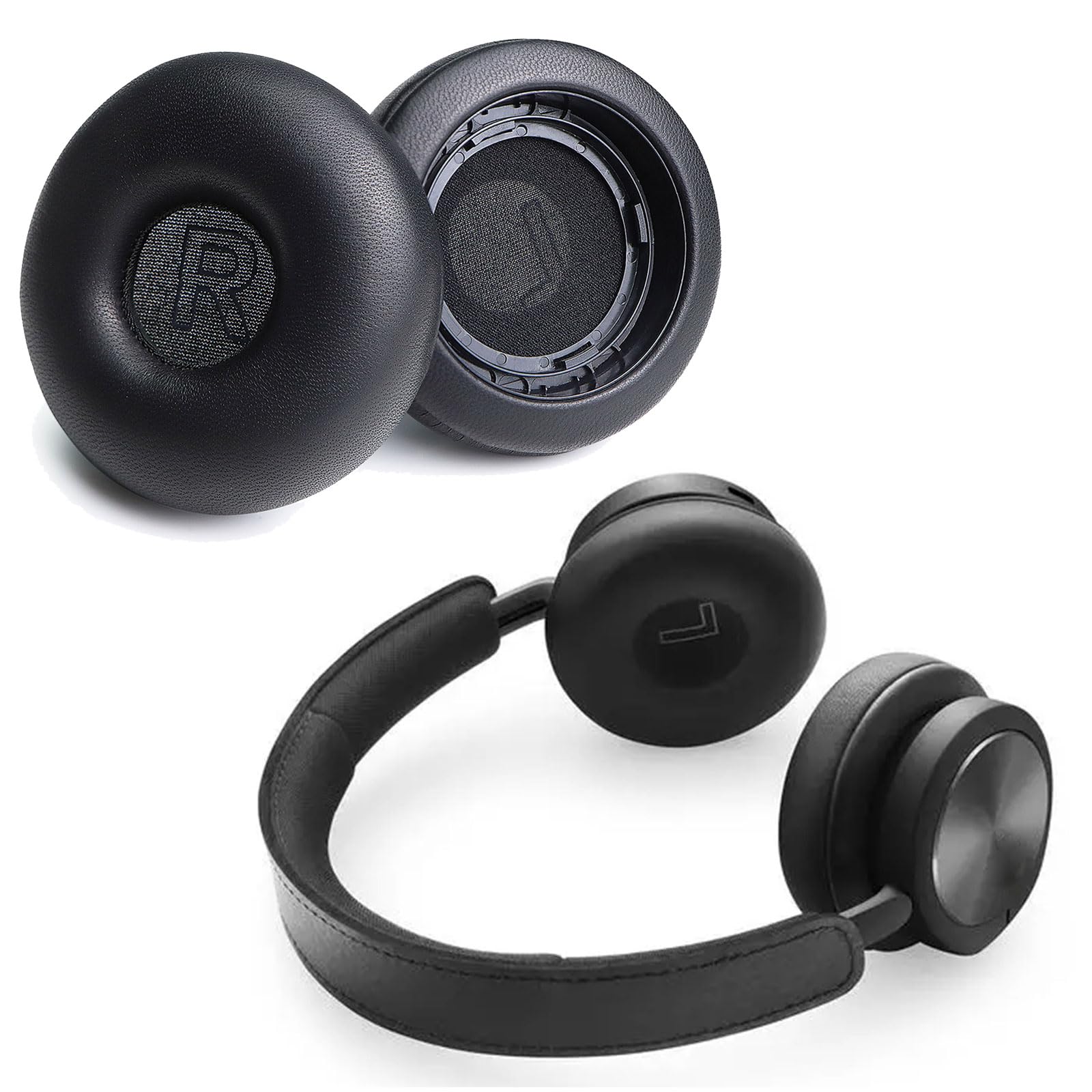 Lujosas almohadillas de piel de oveja para orejas H8i para auriculares, almohadillas de espuma viscoelástica suave para música, cojín de espuma viscoelástica
