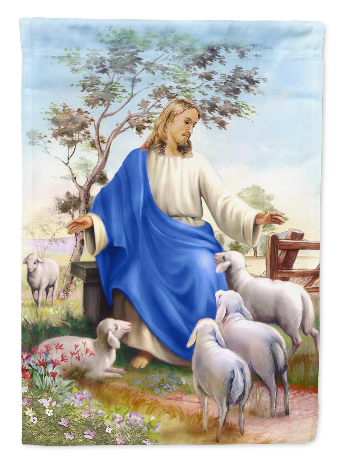 Drapeau Jésus et flocage moutons Caroline's Treasures APH9641GF taille S