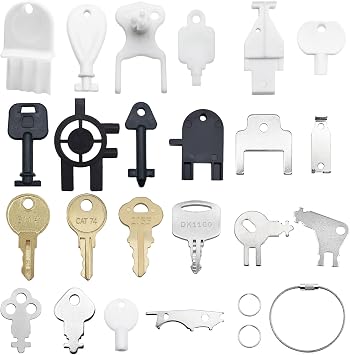22 Pcs Dispenser Key Set, Compatible with Bobrick, Bradley, Kimberly Clark, Tork, Georgia Pacific, San Jamar, Cat 74, E114 and More, Replacement Key for Most Paper Towel, Toilet Paper, Soap Dispensers