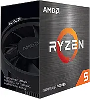 PROCESSADOR AMD RYZEN 5 5600 3.5GHz (TURBO 4.4GHz) 32MB CACHE AM4 100-100000927BOX, Cerâmica cinza