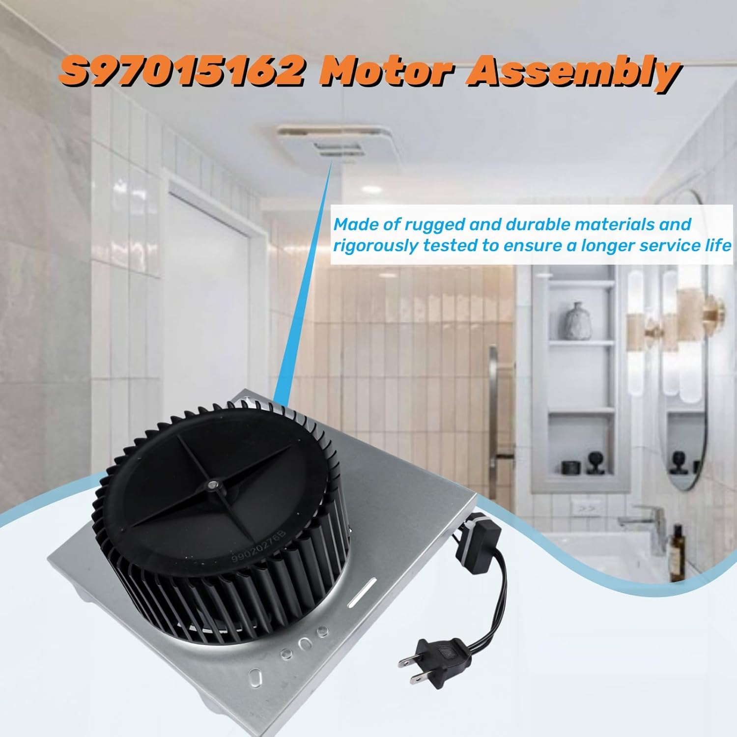 S97015162 Motor Assembly Compatible with Broan-Nutone 678-G 679-E 679L 763 763N 763NC 576 N679-E 679FL-C FL2679F-A 679FLT F2679FT 770 Series Bathroom Exhaust Fan, 80 CFM