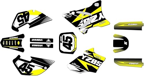 Miniatura 7 de Kit de gráficos para Yamaha YZ85 (2002-2014) Serie División Azul Púrpura 9 Mil-Dirt pit bike motocicleta pegatinas, dirtbike racing calcomanía