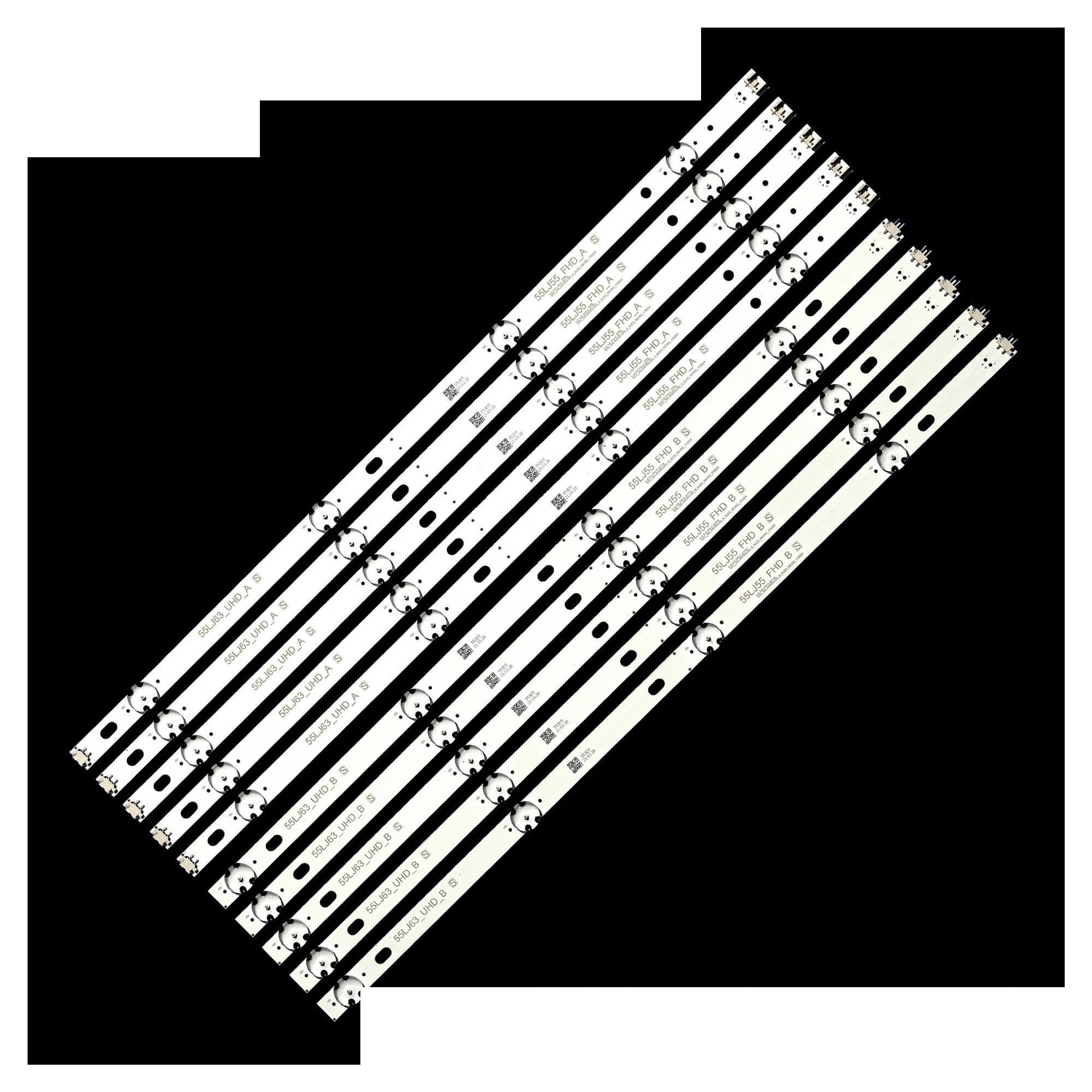 Kit 10 Bandes LED Rétroéclairage TV Compatible 55UK6100 55UJ6300 Etc. - Économie D'Énergie Et Longue Durée