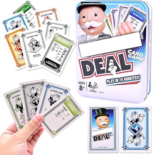 LGWJHCY Deal Card Game, Board Games, Fun Card Game for Young and Old, Children and Adults Party Game for 2-5 Players Ages 12+ Years, 10-30 Minutes Playing Time (Blue)