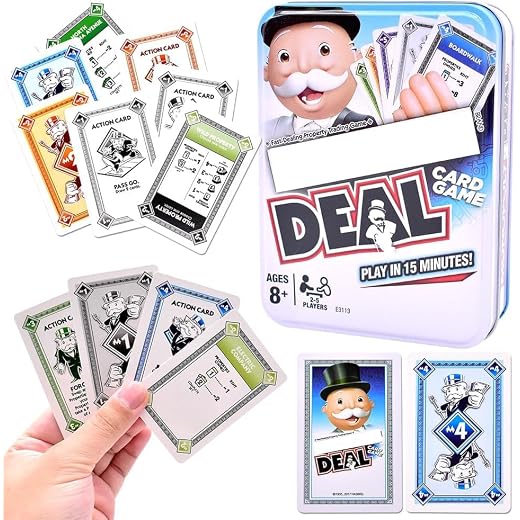 LGWJHCY Deal Card Game, Board Games, Fun Card Game for Young and Old, Adults Party Game for 2-5 Players Ages 14+ Years, 10-30 Minutes Playing Time（Blue）