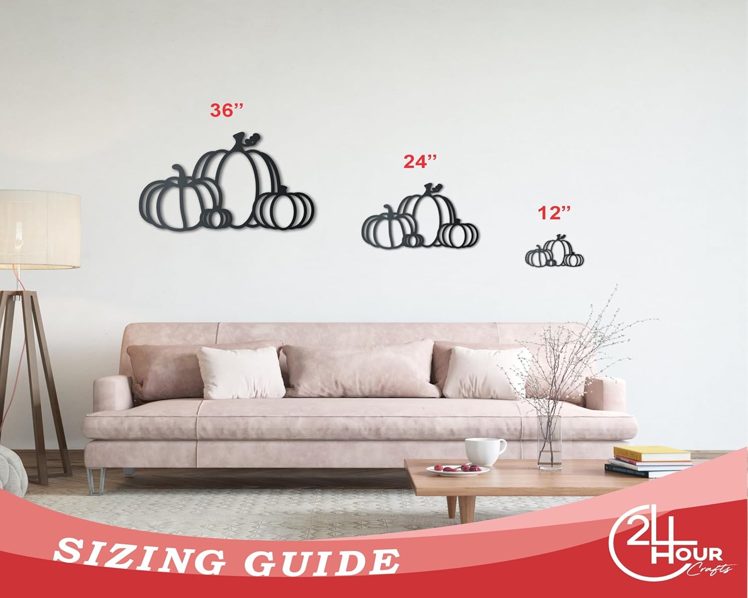 Metal Pumpkins Wall Art | Fall | Indoor Outdoor | Up to 36" | Over 20 Color Options 15