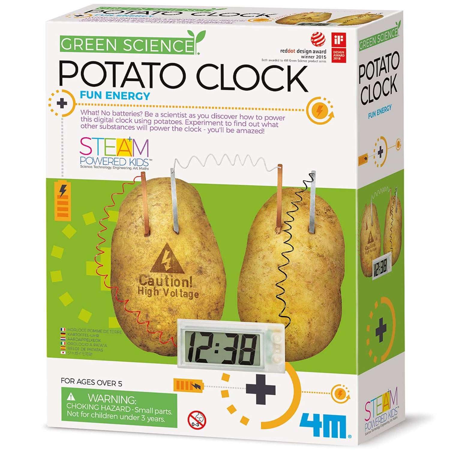 4M Green Science - Potato Clock - Educational Toy - Multicolor