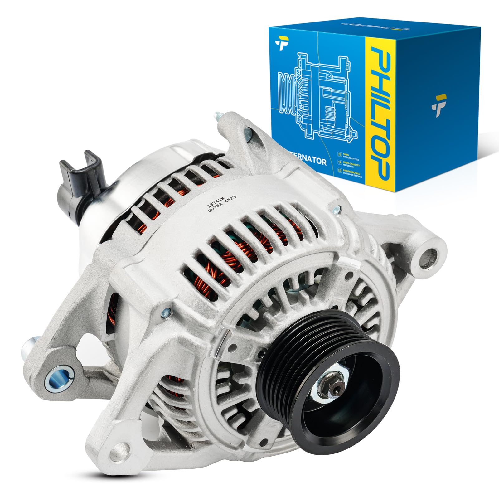 PHILTOP 13742N New Alternator 136A Fit for 1997-1999 Dodge Ram 1500