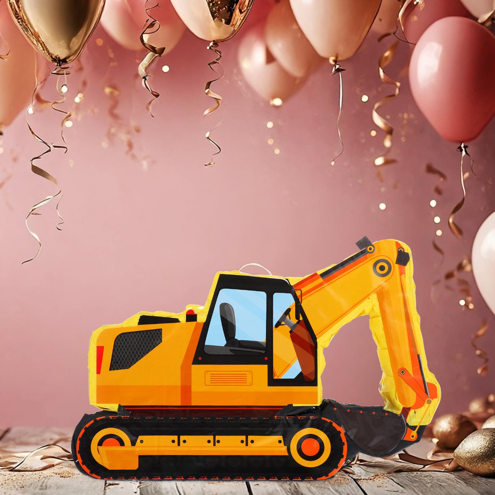 Piñata de Excavadora 1 Set de Papel para Fiesta Infantil