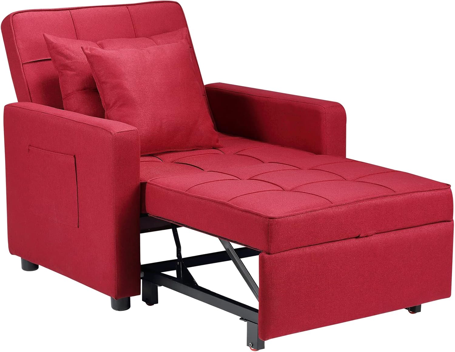 Convertible Chair Sleeper Bed, Futon Chair Bed 3in1 Pull